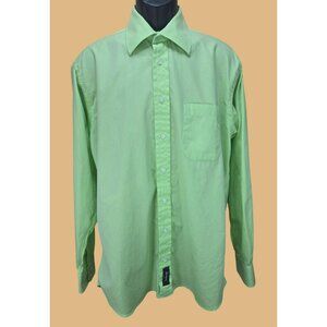 Burberry London Mens Lime Green Striped Dress Shirt 16L USA